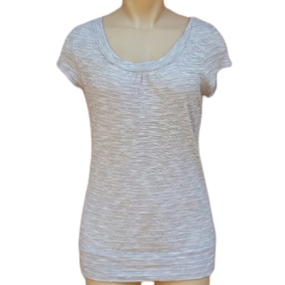 The Limited Grey Top subtle stripes